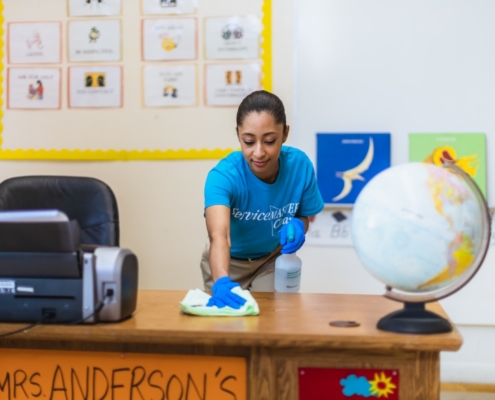 school cleaned by SM Surrey